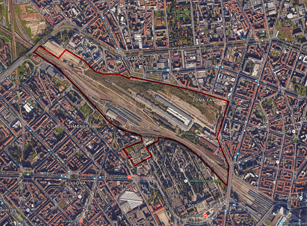 Scalo Farini - vista zenitale