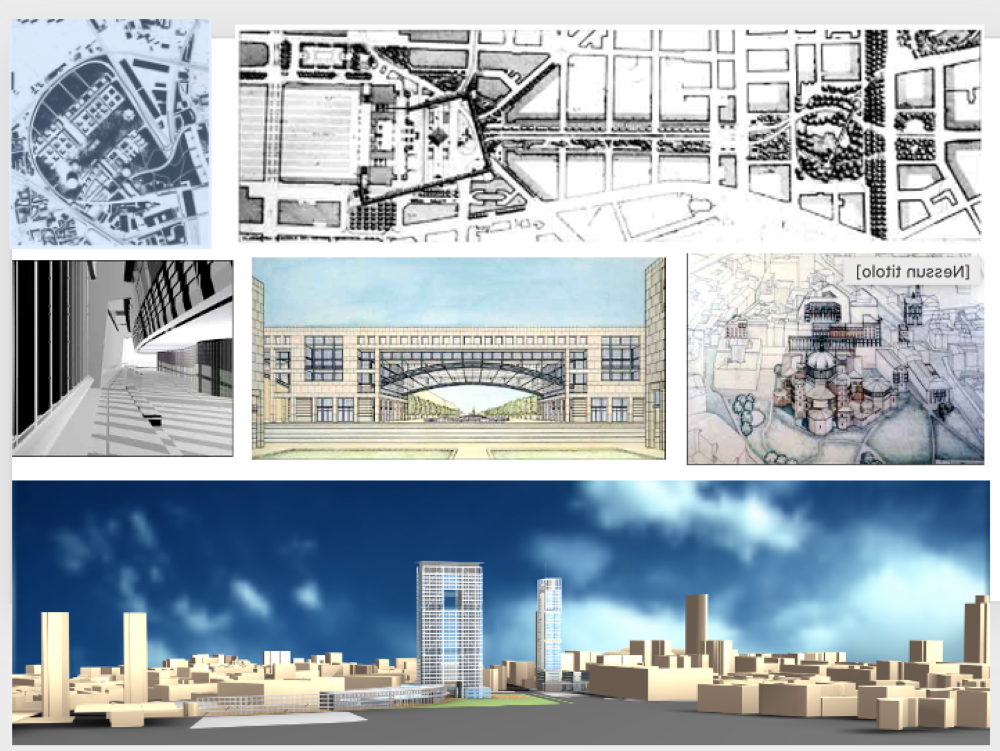 Consultazione per il Nuovo Politecnico alla Bovisa 1990; Progetto classificato del concorso per via Vittor Pisani e Piazza Duca d’Aosta 1988; Progetto per la sistemazione dell’ultimo piano del Grattacielo Pirelli 1998; Progetto per il recupero dello scalo di Porta Vittoria 1987; Progetto vincitore del concorso per la sistemazione delle Colonne di San Lorenzo 1987-88; Studi di nuovi grattacieli della Regione e del Comune in zona Pirelli – Isola 1990